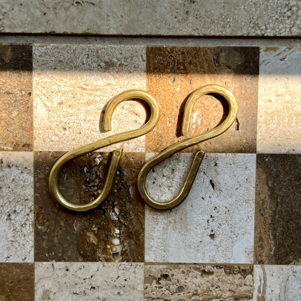 Hammered brass Key Ring