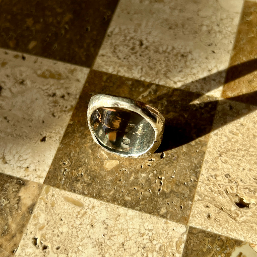 Carved Silber Siegel Ring