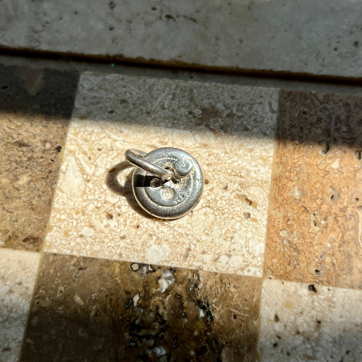 Sterling Silber Knopf Anhänger