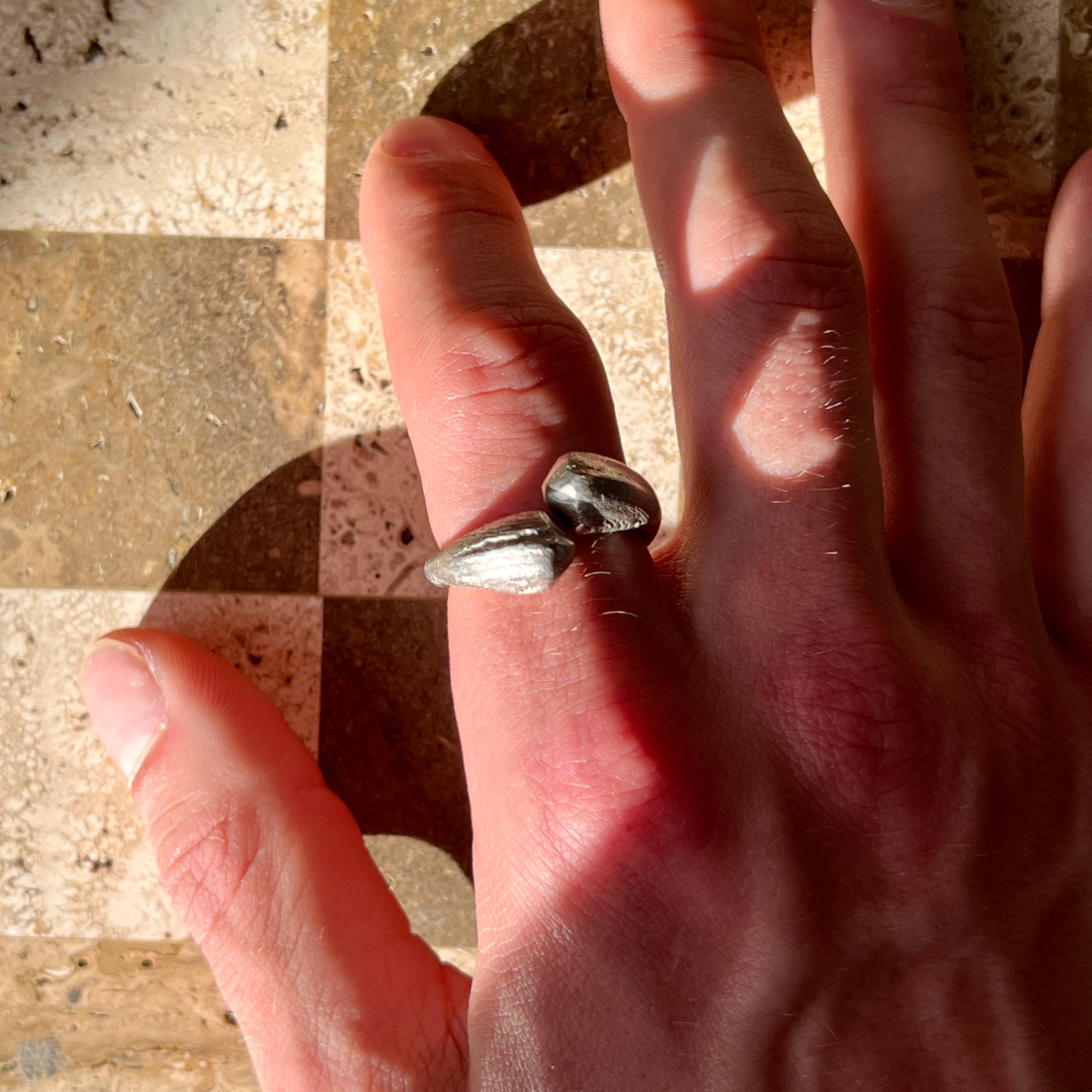 Hug Silver Ring