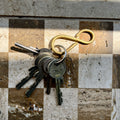 Hammered brass Key Ring