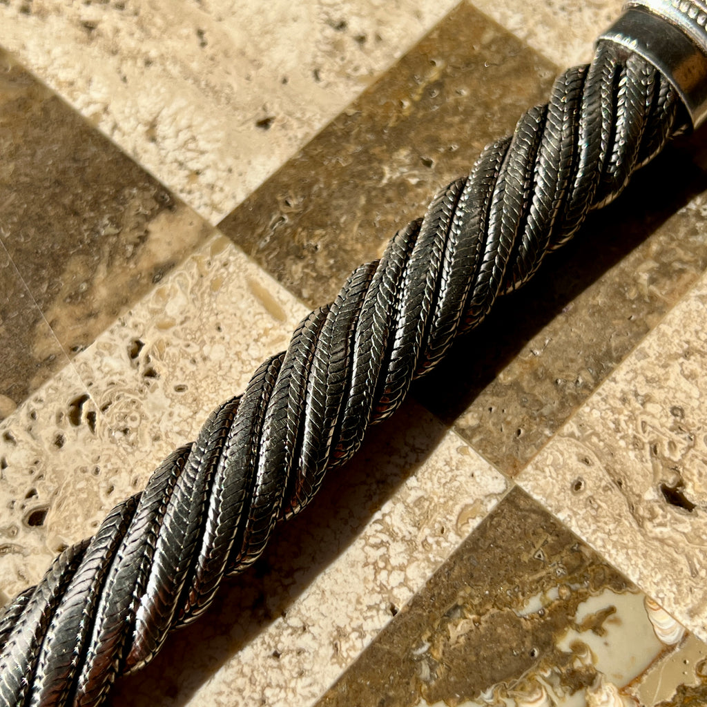 Heavy Rope Chain Silver Bracelet
