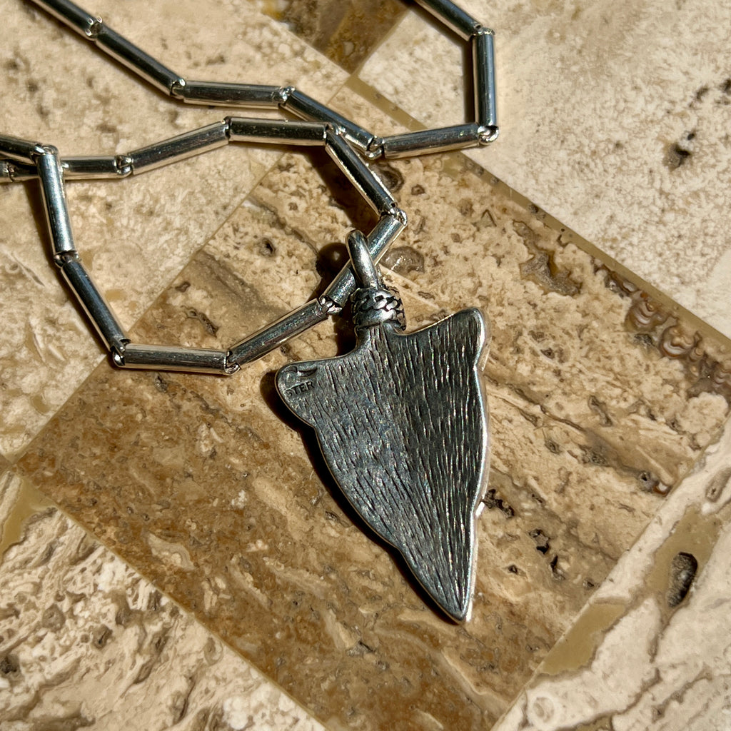 925 Silber Kette mit Pfeilspitzen Anhänger